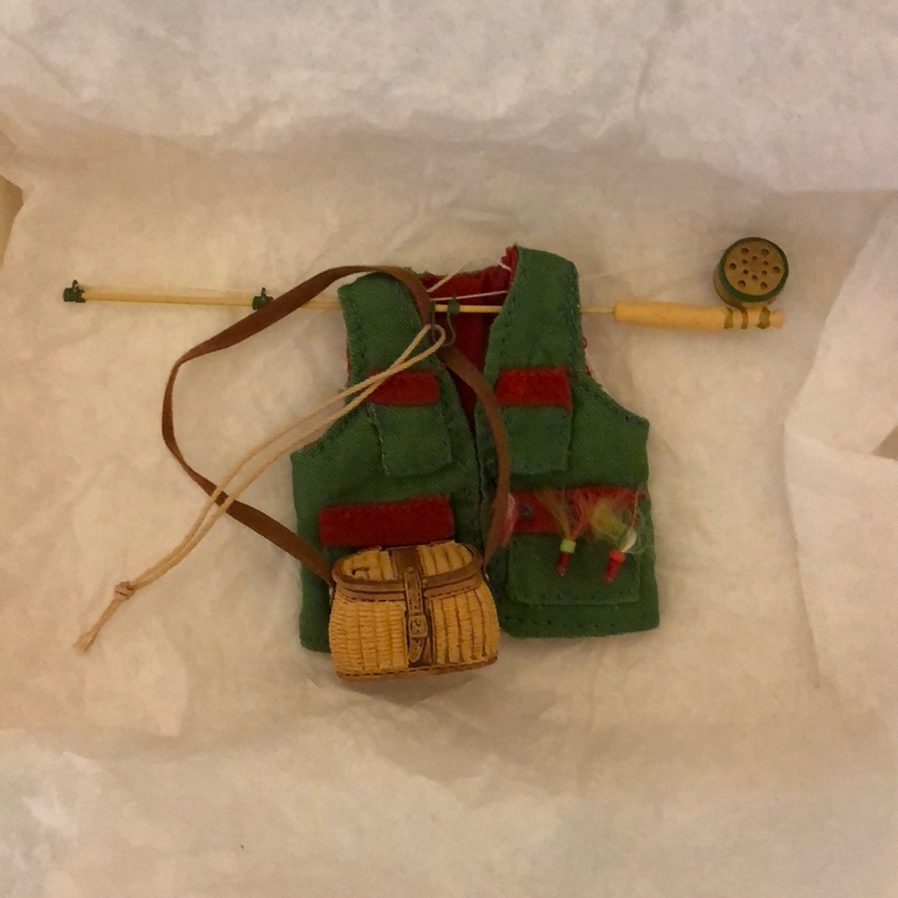 Fly fisherman ornament